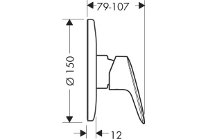 Смеситель Hansgrohe Logis 71666000 С ВНУТРЕННЕЙ ЧАСТЬЮ, для душа - 3