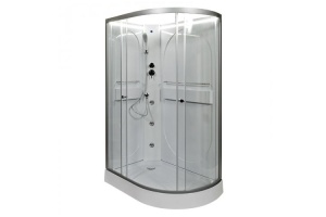 Душевая кабина Deto L 120х80 с гидромассажем, хром (L602LNLED+GM)