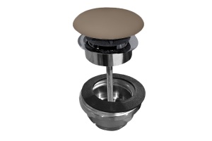 Kerasan Донный клапан клик-клак, покрытие керамика, цвет Bruno matt