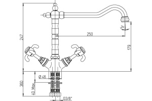 Смеситель для кухни Paini Ornellaia 87CR570BKM - 2