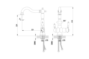 Смеситель Lemark Comfort для кухонной мойки LM3065C - 2