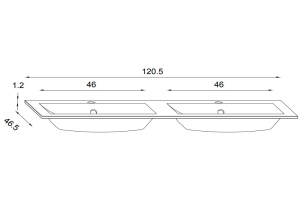 Раковина мебельная двойная Jacob Delafon Sherwood 120 белый матовый - 3