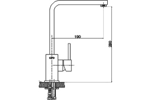 Смеситель для кухни GPD Quadro хром - 2