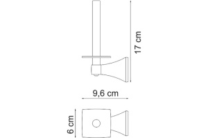 Держатель туалетной бумаги Wasserkraft Wern K-2597 - 3