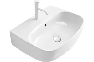 Kerasan Nolita Раковина подвесная/накладная 50х45 см, с 1 отв под смеситель, цвет белый глянцевый