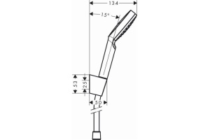 Душевой гарнитур Hansgrohe Crometta 1jet EcoSmart 1,60м 26569400 9 л - 2