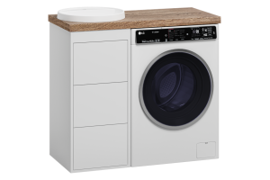 Тумба под раковину Brevita Grafit 60 белый (GRA-01060-023Я)