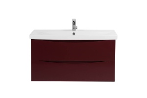 Комплект мебели BelBagno Marino-Cer 100 бордовый - 2