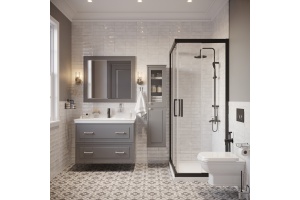 Зеркало STWORKI Хадстен 100 серое, прямоугольное, настенное, в раме - 3