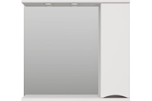 Зеркало-шкаф Misty Атлантик 80 R белый с подсветкой  - 2