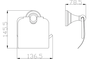 Держатель туалетной бумаги Rav Slezak Morava черный матовый - 2