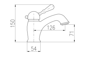 Rav slezak Labe смеситель для раковины L527.5K - 2