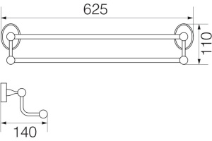 Полотенцедержатель Veragio Bonjour VR.BNR-7822.CR хром - 2