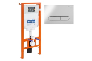 Система инсталляции BelBagno 80 с кнопкой смыва хром