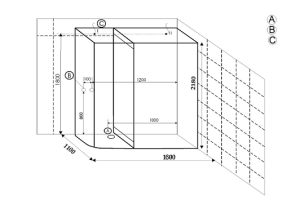 Душевая кабина Frank 160х110 правая с финской сауной - 3