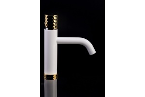 Смеситель Boheme Stick 121-WG для раковины, white diamond gold - 2