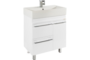 Тумба с раковиной Vod-Ok Мальта 70 с ящиками, белая - 3
