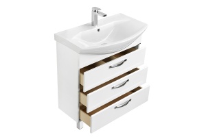 Тумба с раковиной напольная Aquaton Ария Н 80 белый - 3