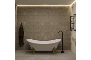 Смеситель для ванны с душем STWORKI Эстерсунд ES-06b напольный - 2