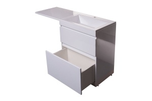 Тумба под раковину Style Line Даллас 130 Люкс Plus, белый (СС-00002348) - 2