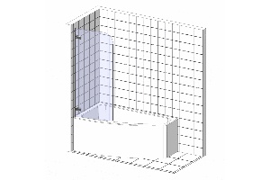 Шторка на ванну Ravak Rosa CVSK1 160/170 R Transparent, профиль белый - 3