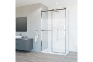 Душевой уголок Vincea Como Soft 130х100 профиль хром стекло прозрачное