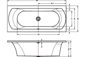 Акриловая ванна Riho Lima 180 R - 2