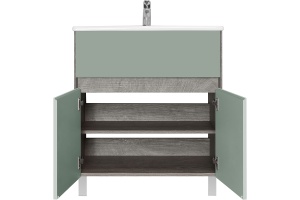 Тумба под раковину Aquaton Форест 75 зеленый-темное дерево - 3