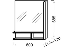 Зеркало в ванную Jacob Delafon Terrace (EB1180D-NF) - 3