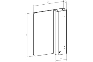 Зеркало-шкаф Bellezza Олимпия 60 белое универсальное - 3