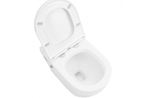 Приставной унитаз Abber Bequem белый с сиденьем микролифт - 2