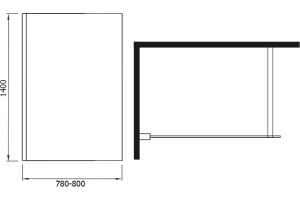 Шторка на ванну Weltwasser WW100 100G1-80 80х150 хром (10000001226) - 3