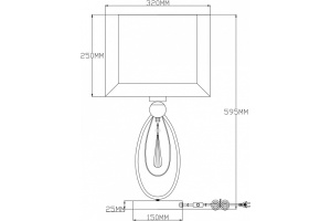 Настольная лампа декоративная Moderli Dark V2582-1T - 2