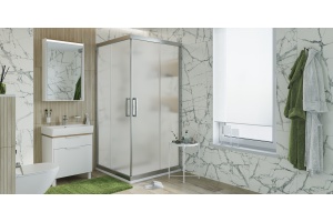 Душевой уголок STWORKI Дублин DE019SC120120200 120x120 см профиль хром матовый, стекло матовое - 3