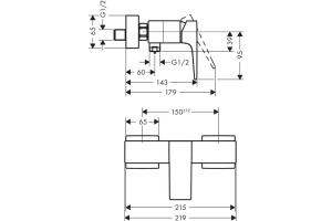 Смеситель Hansgrohe Metropol 32560000 для душа - 2