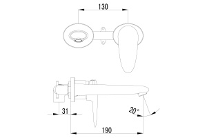Смеситель Lemark Status LM4426C С ВНУТРЕННЕЙ ЧАСТЬЮ, для раковины - 2