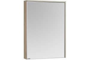 Зеркало-шкаф Aquaton Стоун 60 R с подсветкой светлое дерево