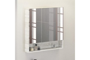 Зеркало-шкаф Comforty Никосия 80 дуб белый