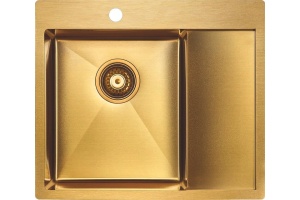 Мойка кухонная Paulmark Flank L 59 брашированное золото
