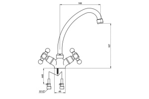 Смеситель Kaiser Carlson Eco 11063 для кухонной мойки - 2