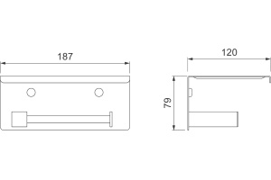 Держатель туалетной бумаги Timo Selene 10044/00 с полкой для телефона - 2