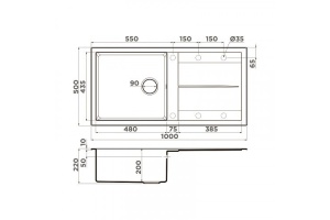 Мойка кухонная Omoikiri Sumi Tetogranit/leningrad grey (4993565) - 3