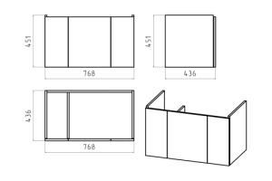 Тумба с раковиной Misty Лира 80 белая глянцевая - 3