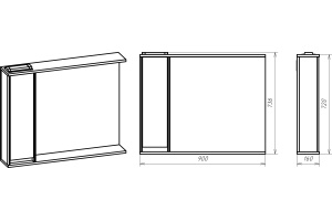 Зеркало Misty Адриана 90 L, с подсветкой - 3