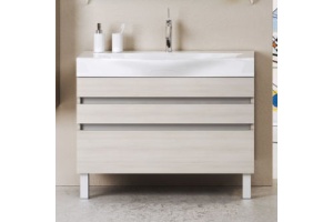 Тумба с раковиной Aqwella 5 stars Бергамо 100 напольная, акация - 2