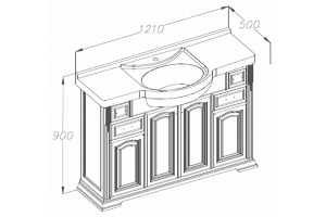 Тумба для комплекта Opadiris Риспекто 120 нагал - 3