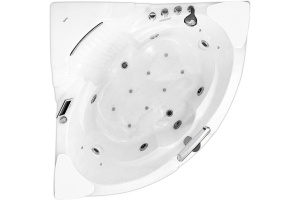 Акриловая ванна Gemy 152х152 белая с гидромассажем - 2
