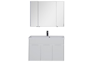 Зеркало-шкаф Aquanet Латина 100 белый - 2