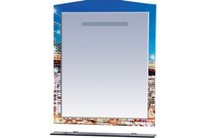 Зеркало Misty Манхеттен 75 с полкой и подсветкой