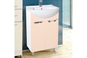 Тумба с раковиной Bellezza Альфа 55 бежевая